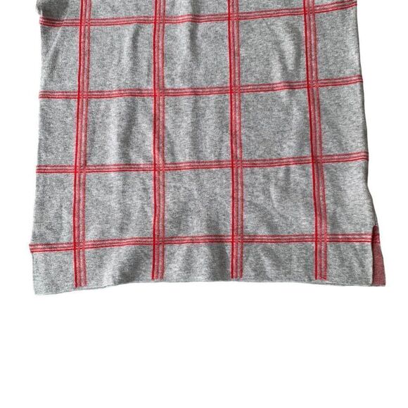 Tahari Windowpane Sweater Grey / Red Women's 1X - Picture 6 of 6